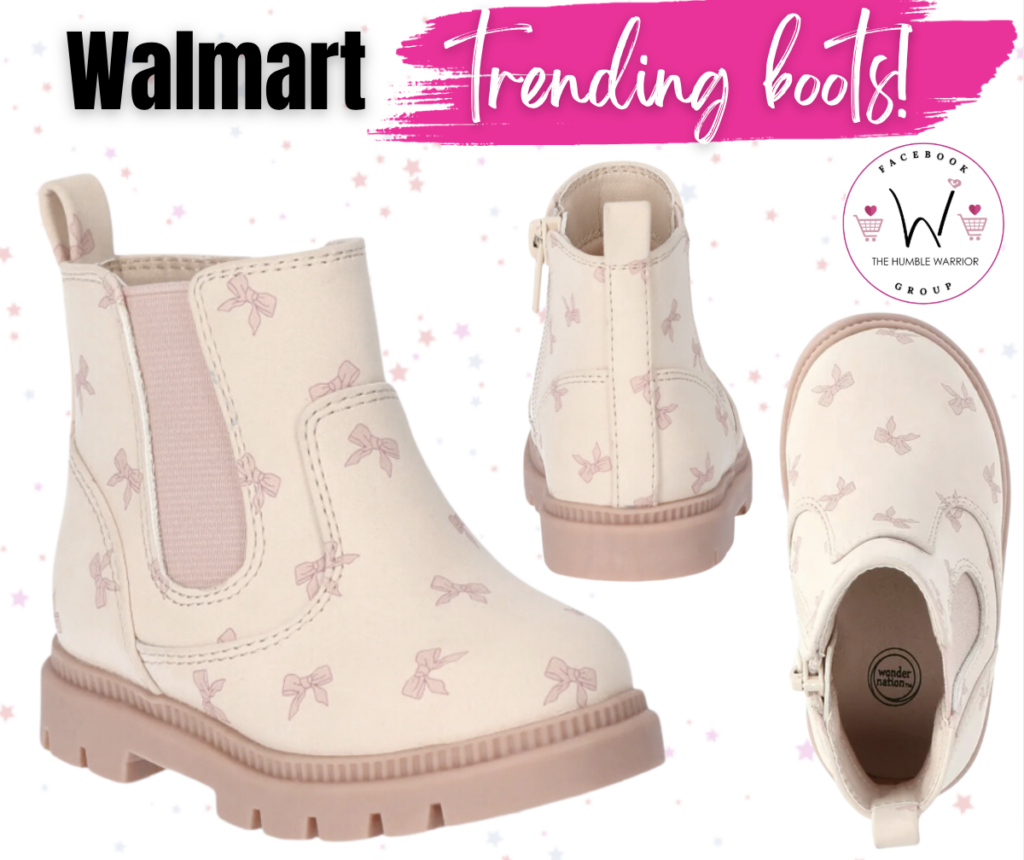 Wonder Nation Infant Girls’ Bow Chelsea Boots!